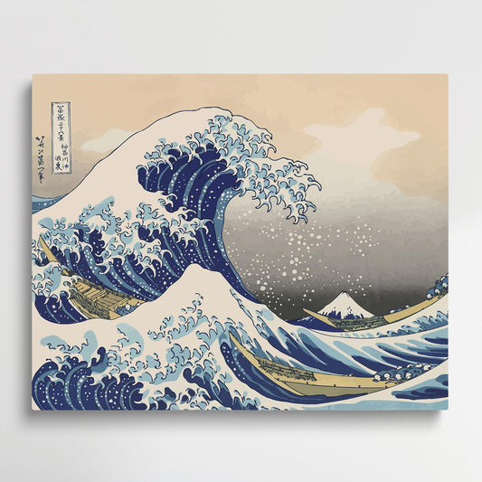 The Great Wave Off Kanagawa | Paint by Numbers | Ukiyo-e-Paintsuper