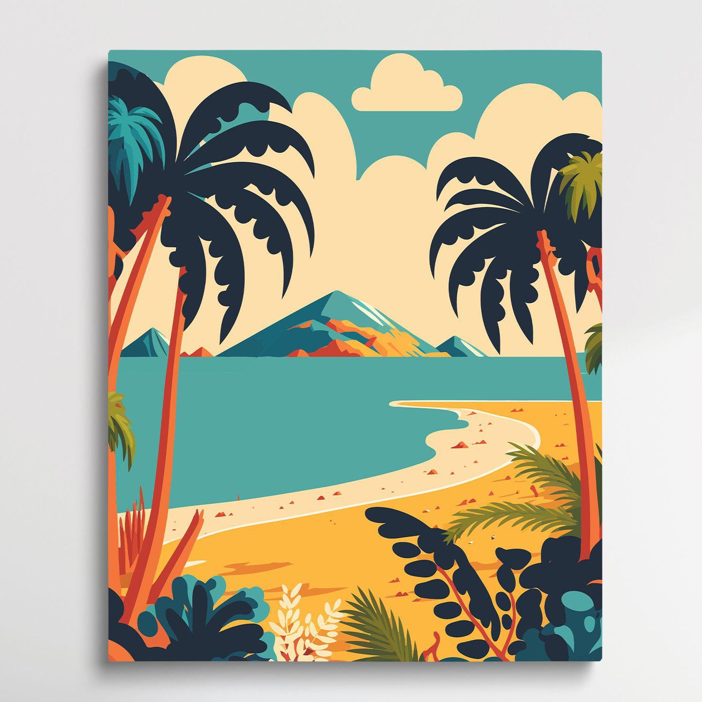 Beach Scenery V2 | Paint by Numbers | Retro Style-Paintsuper
