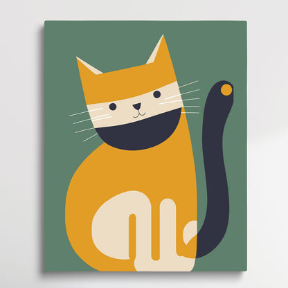 Cat V6 | Paint by Numbers | Retro Style-Paintsuper