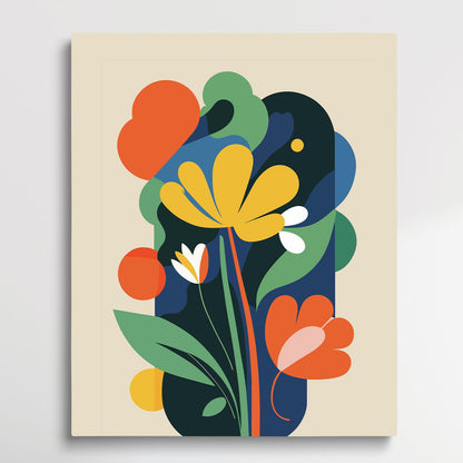 Flower Pattern V13 | Paint by Numbers | Retro Style-Paintsuper