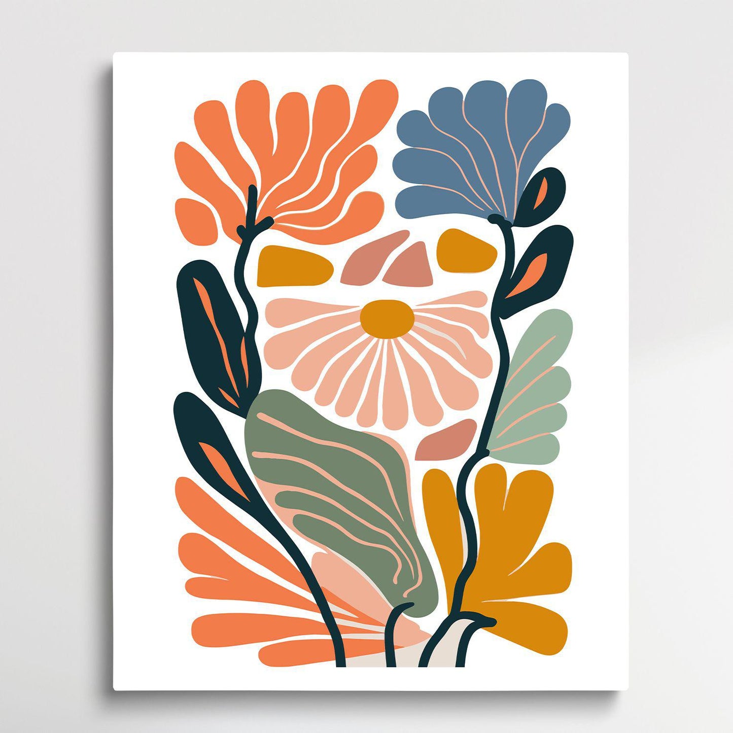 Flower Pattern V4 | Paint by Numbers | Retro Style-Paintsuper