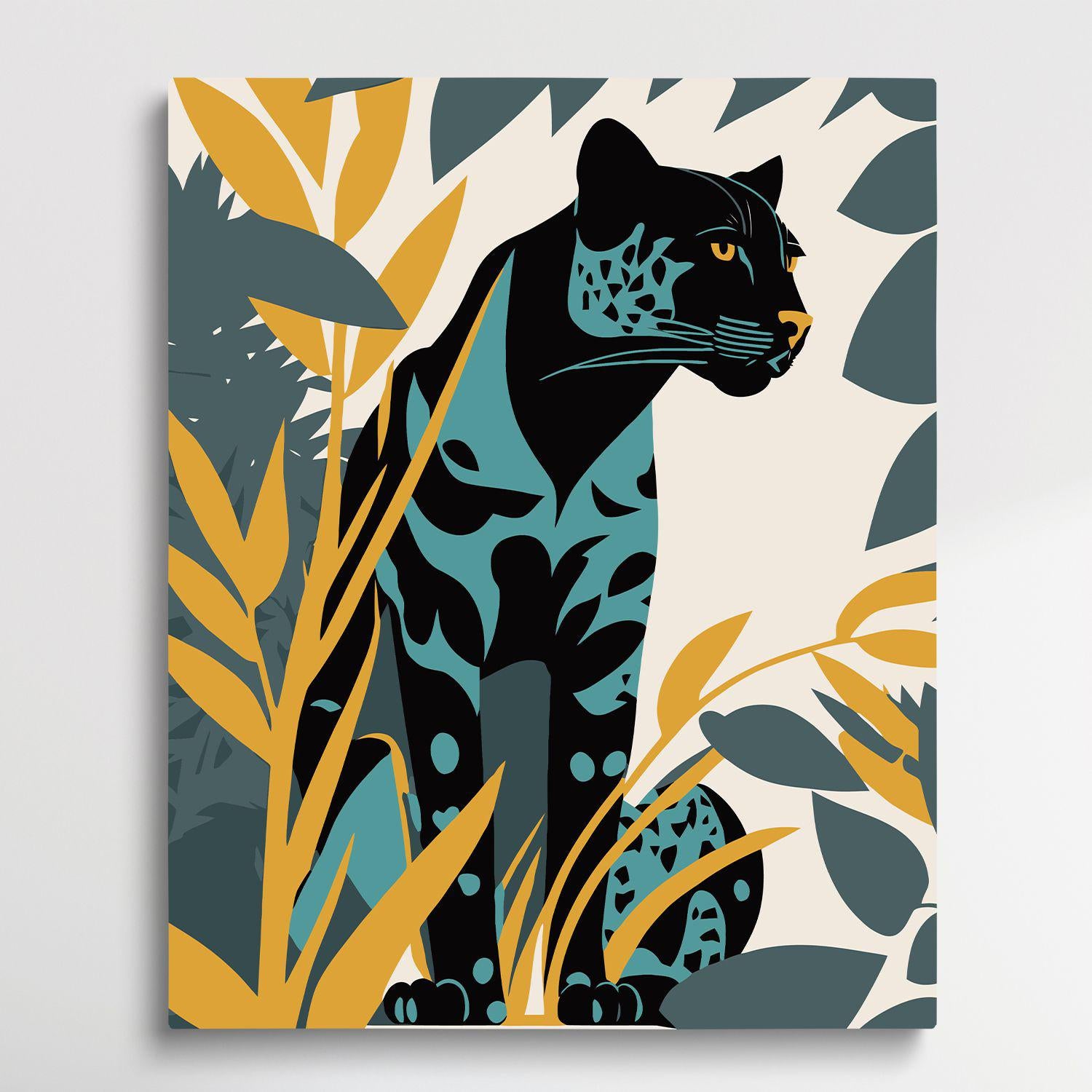 Leopard V10 | Paint by Numbers | Retro Style-Paintsuper