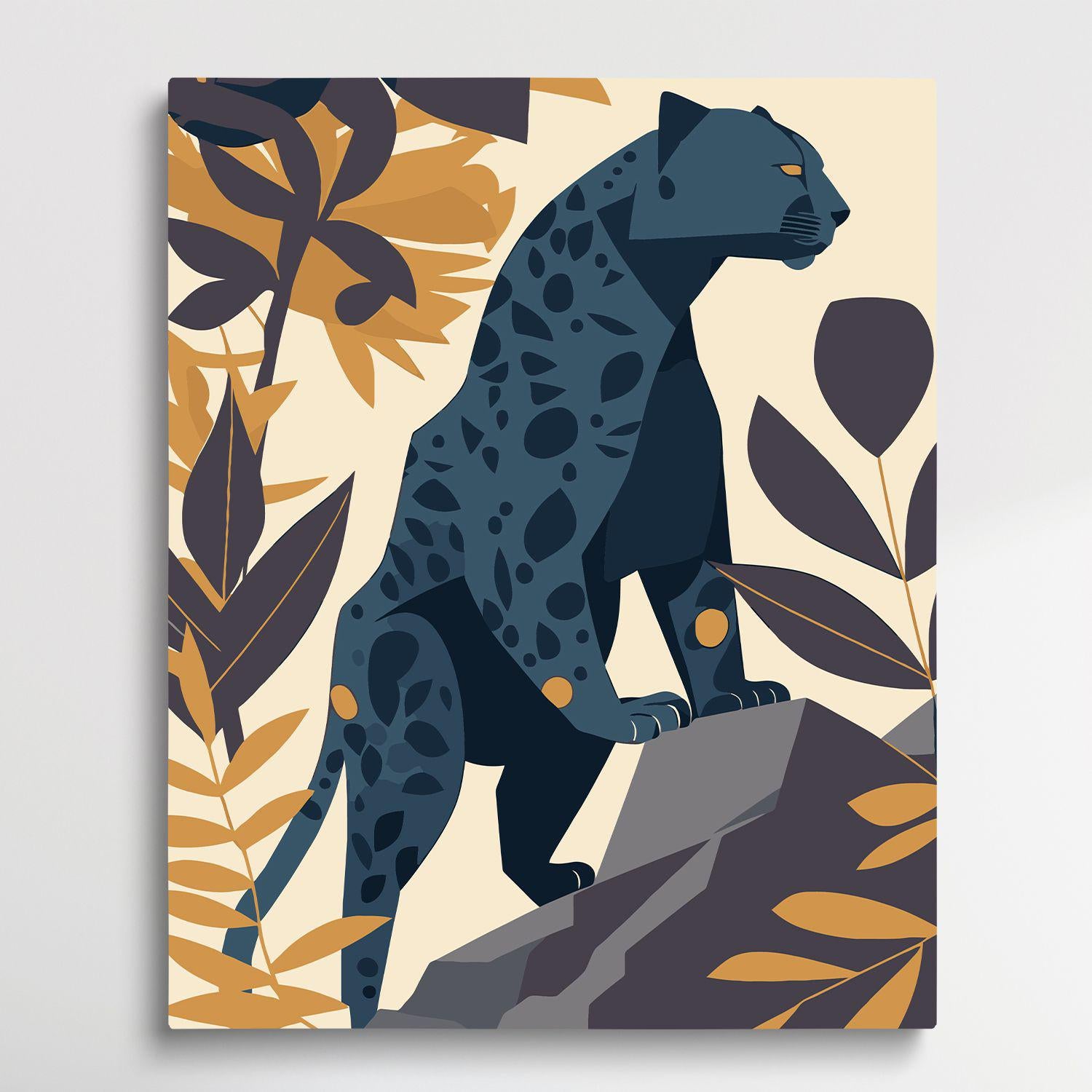 Leopard V14 | Paint by Numbers | Retro Style-Paintsuper