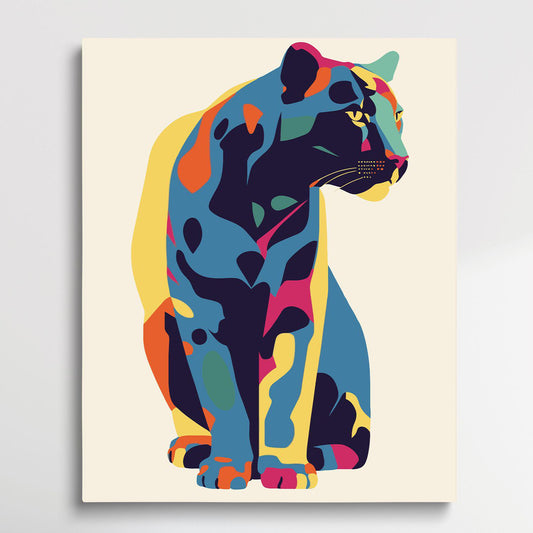 Leopard V15 | Paint by Numbers | Retro Style-Paintsuper