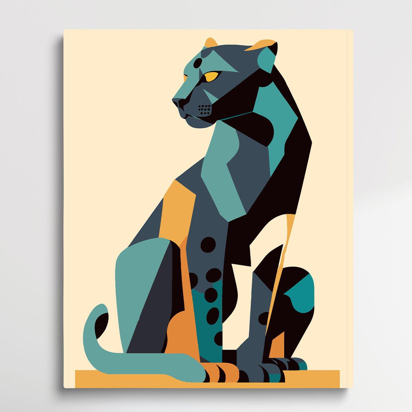 Leopard V2 | Paint by Numbers | Retro Style-Paintsuper