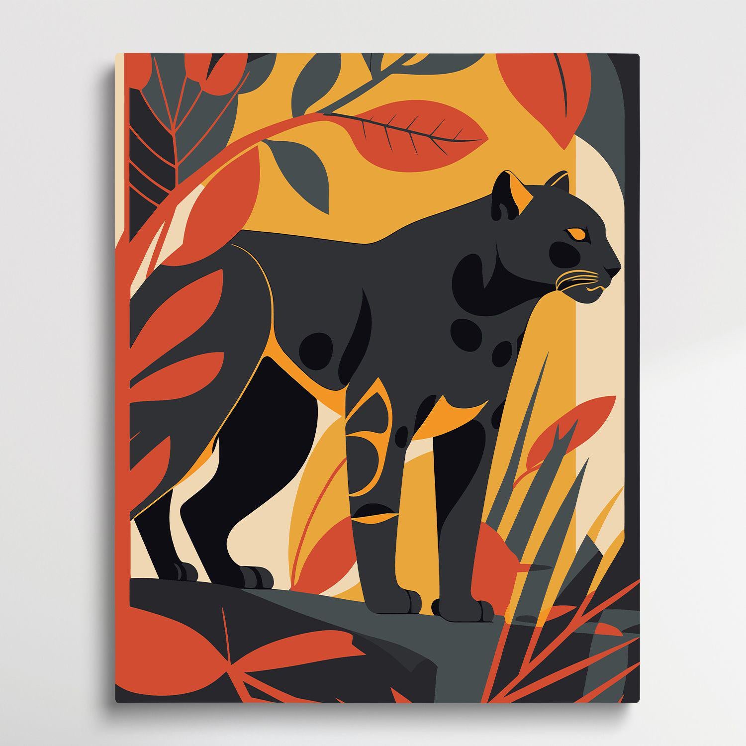 Leopard V4 | Paint by Numbers | Retro Style-Paintsuper