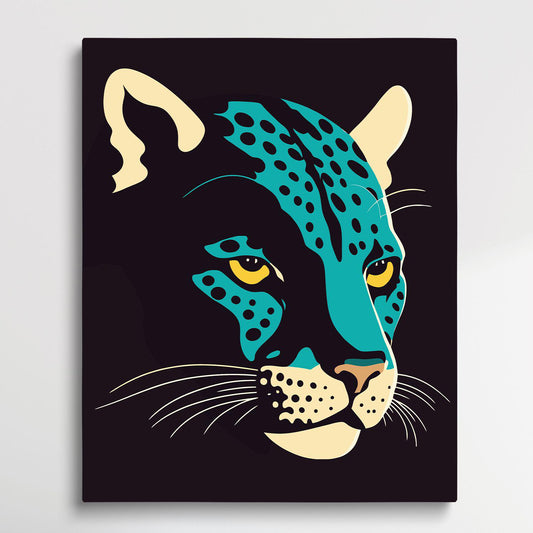 Leopard V7 | Paint by Numbers | Retro Style-Paintsuper