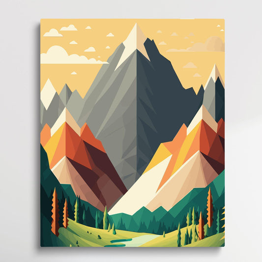 Mountain Travel V2 | Paint by Numbers | Retro Style-Paintsuper