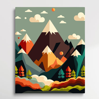 Mountain Travel V5 | Paint by Numbers | Retro Style-Paintsuper