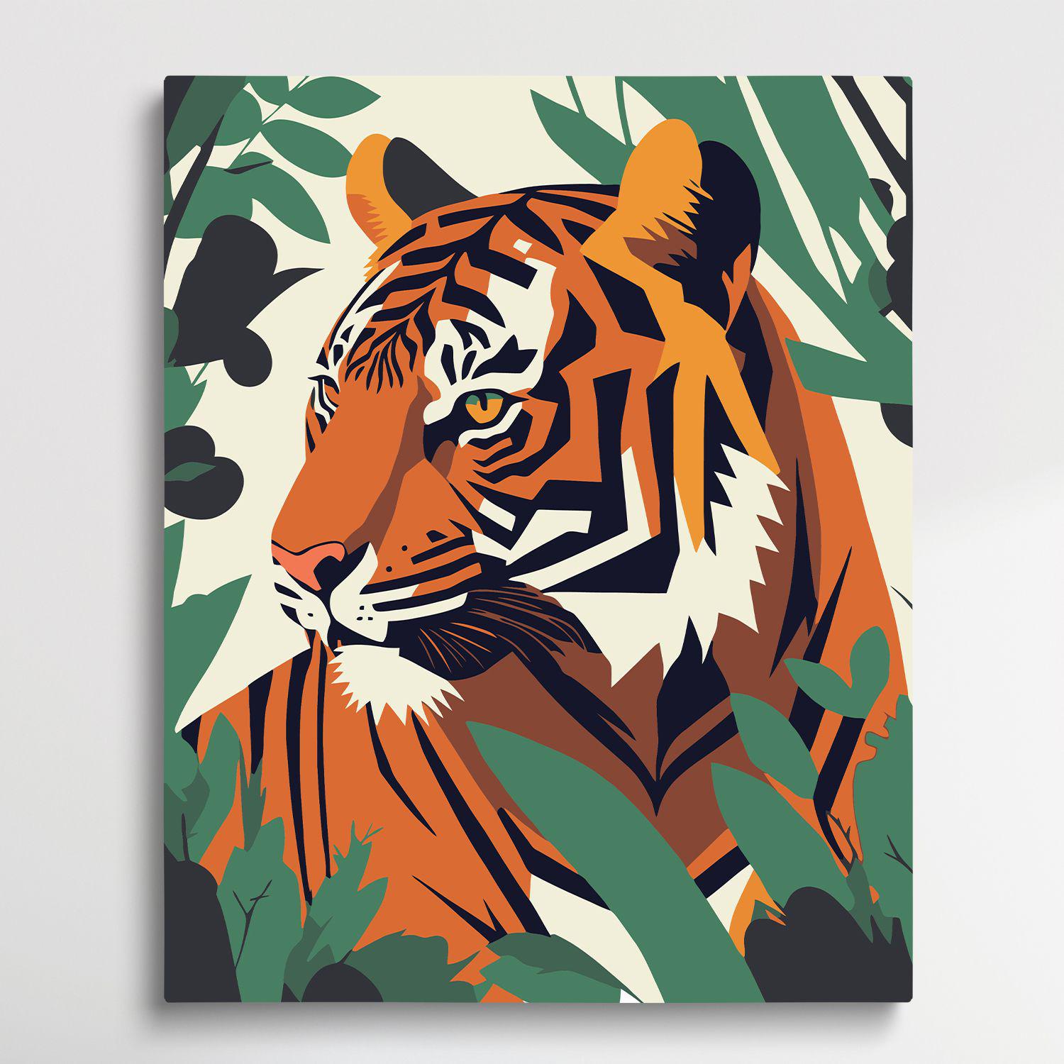 Tiger V10 | Paint by Numbers | Retro Style-Paintsuper