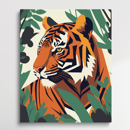 Tiger V10 | Paint by Numbers | Retro Style-Paintsuper