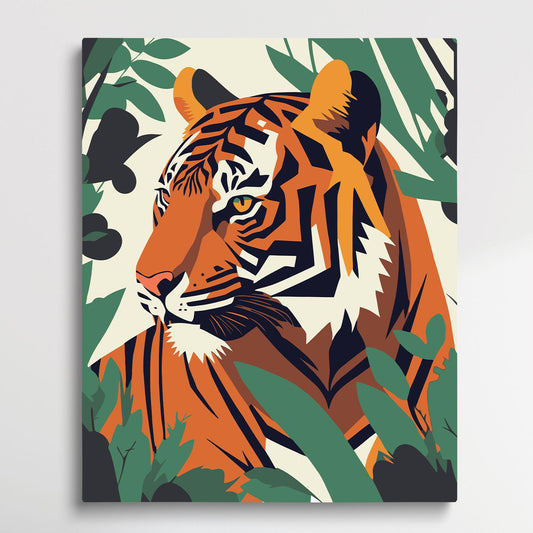 Tiger V10 | Paint by Numbers | Retro Style-Paintsuper