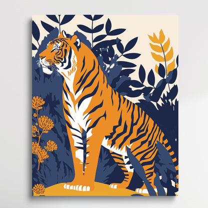 Tiger V12 | Paint by Numbers | Retro Style-Paintsuper