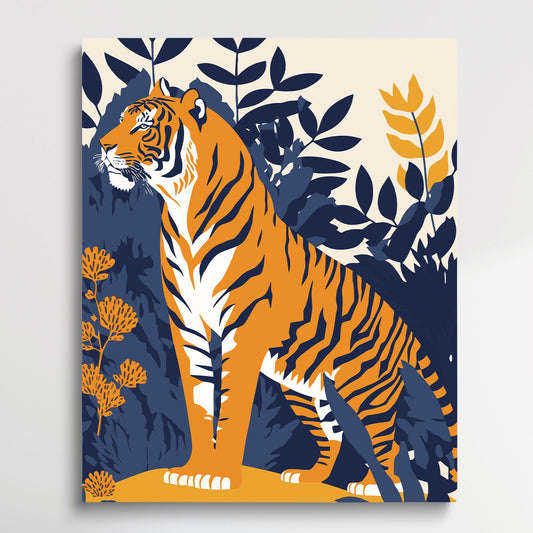 Tiger V12 | Paint by Numbers | Retro Style-Paintsuper