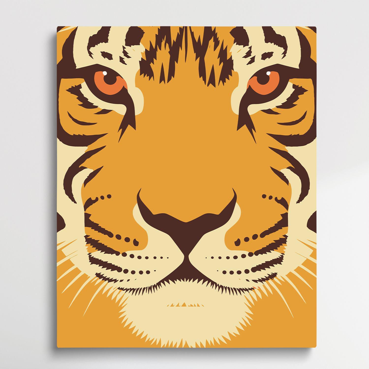 Tiger V2 | Paint by Numbers | Retro Style-Paintsuper