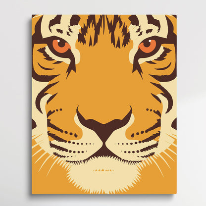 Tiger V2 | Paint by Numbers | Retro Style-Paintsuper