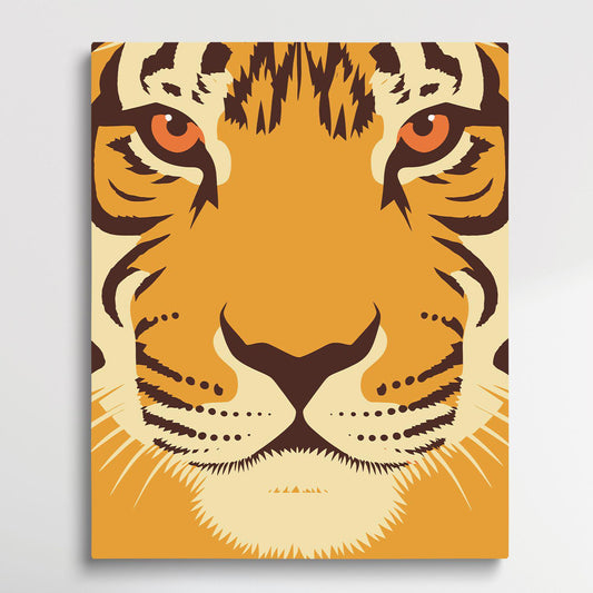 Tiger V2 | Paint by Numbers | Retro Style-Paintsuper