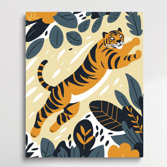 Tiger V3 | Paint by Numbers | Retro Style-Paintsuper