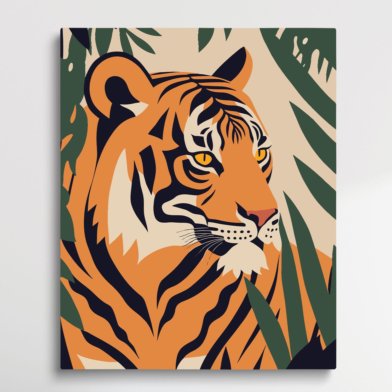 Tiger V4 | Paint by Numbers | Retro Style-Paintsuper
