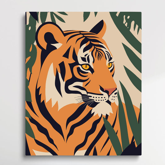 Tiger V4 | Paint by Numbers | Retro Style-Paintsuper