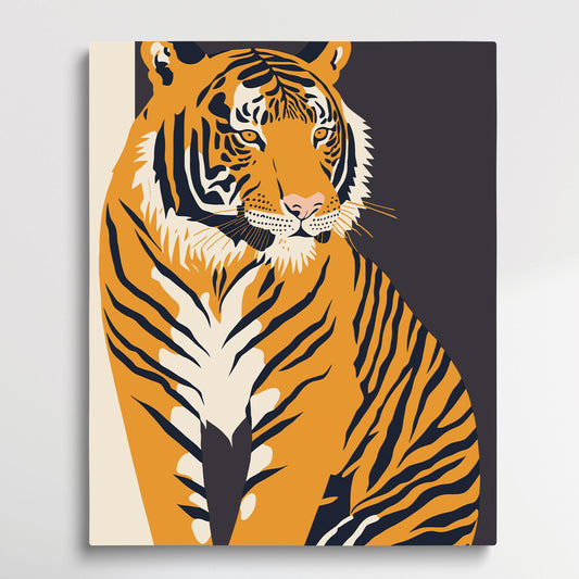 Tiger V5 | Paint by Numbers | Retro Style-Paintsuper