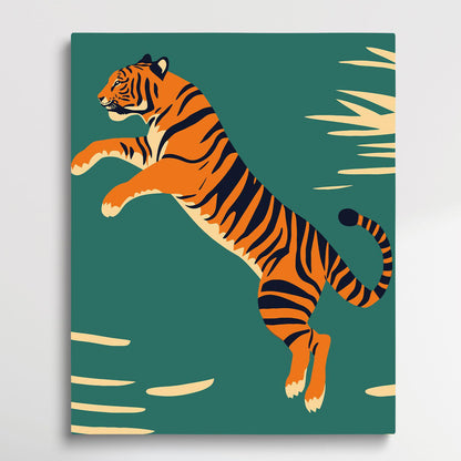 Tiger V6 | Paint by Numbers | Retro Style-Paintsuper