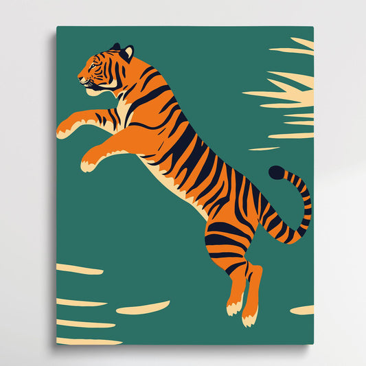Tiger V6 | Paint by Numbers | Retro Style-Paintsuper