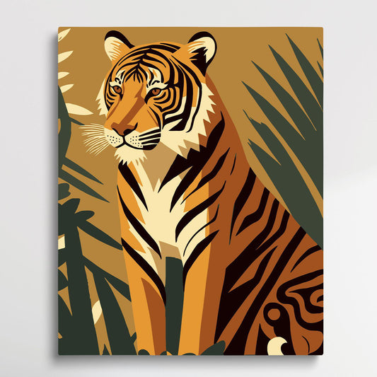 Tiger V9 | Paint by Numbers | Retro Style-Paintsuper