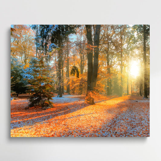 Autumn early morning | Paint by Numbers | Landscape-Paintsuper