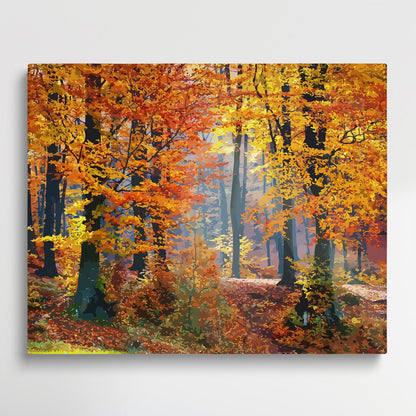 Maple forest in autumn | Paint by Numbers | Landscape-Paintsuper