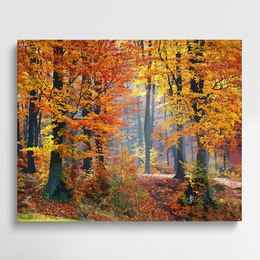 Maple forest in autumn | Paint by Numbers | Landscape-Paintsuper