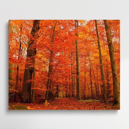 Red maple leaf V2 | Paint by Numbers | Landscape-Paintsuper