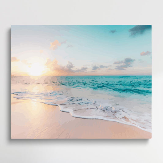 Beach and sea | Paint by Numbers | Landscape-Paintsuper