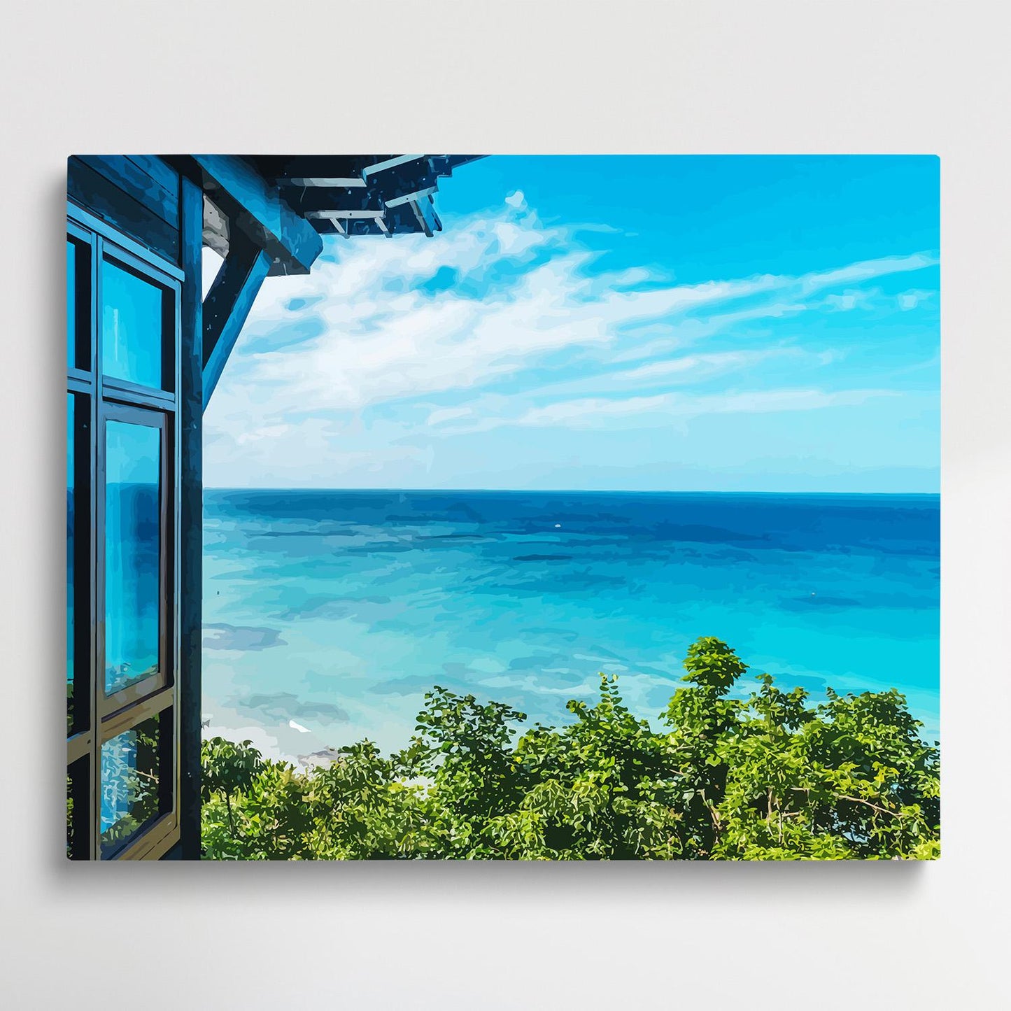 blue sea surface | Paint by Numbers | Landscape-Paintsuper
