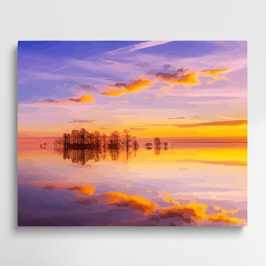 Evening clouds | Paint by Numbers | Landscape-Paintsuper