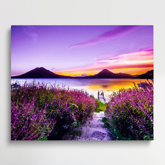 Lavender flower sea V2 | Paint by Numbers | Landscape-Paintsuper