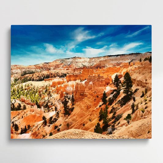 Mountains in the desert | Paint by Numbers | Landscape-Paintsuper