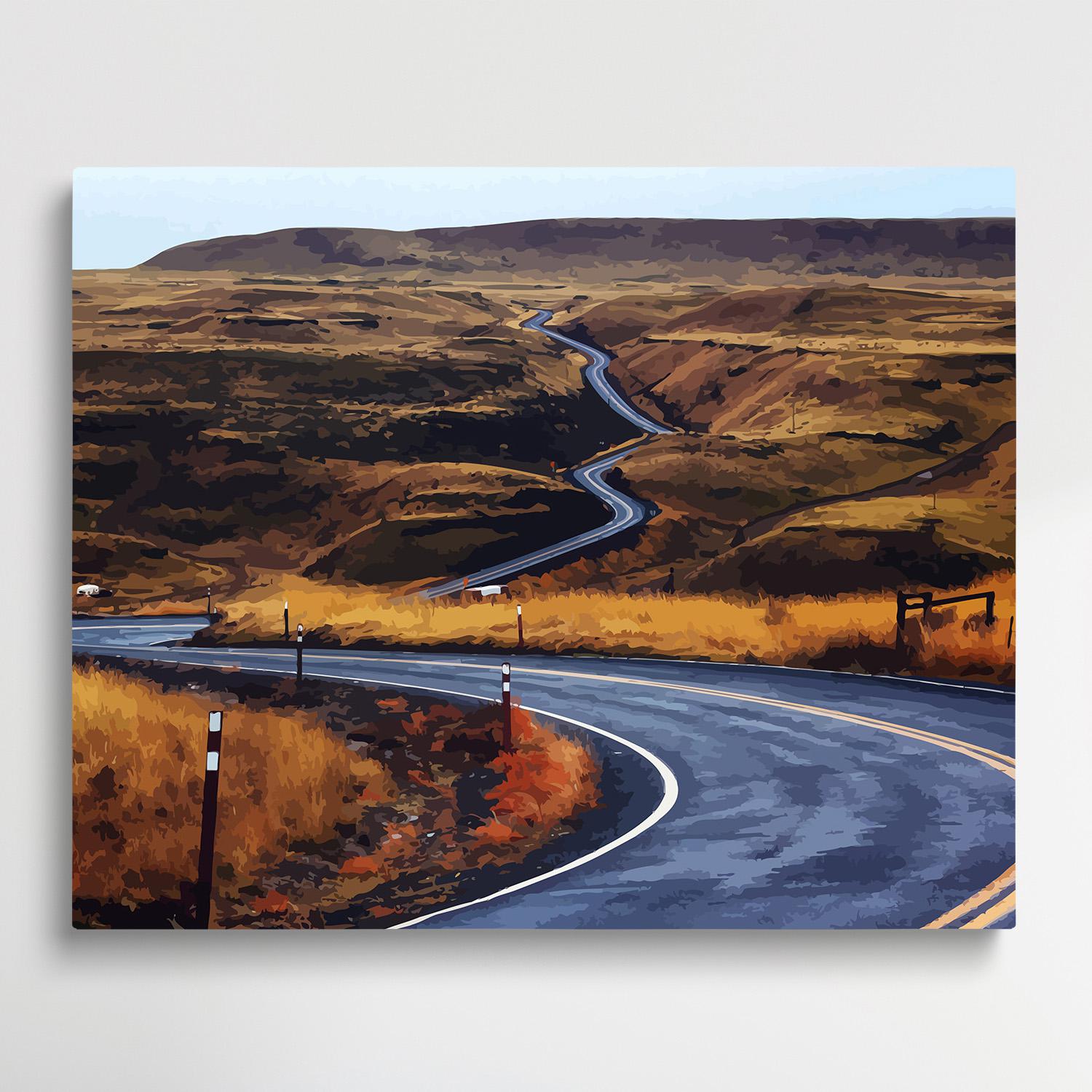 Road V3 | Paint by Numbers | Landscape-Paintsuper