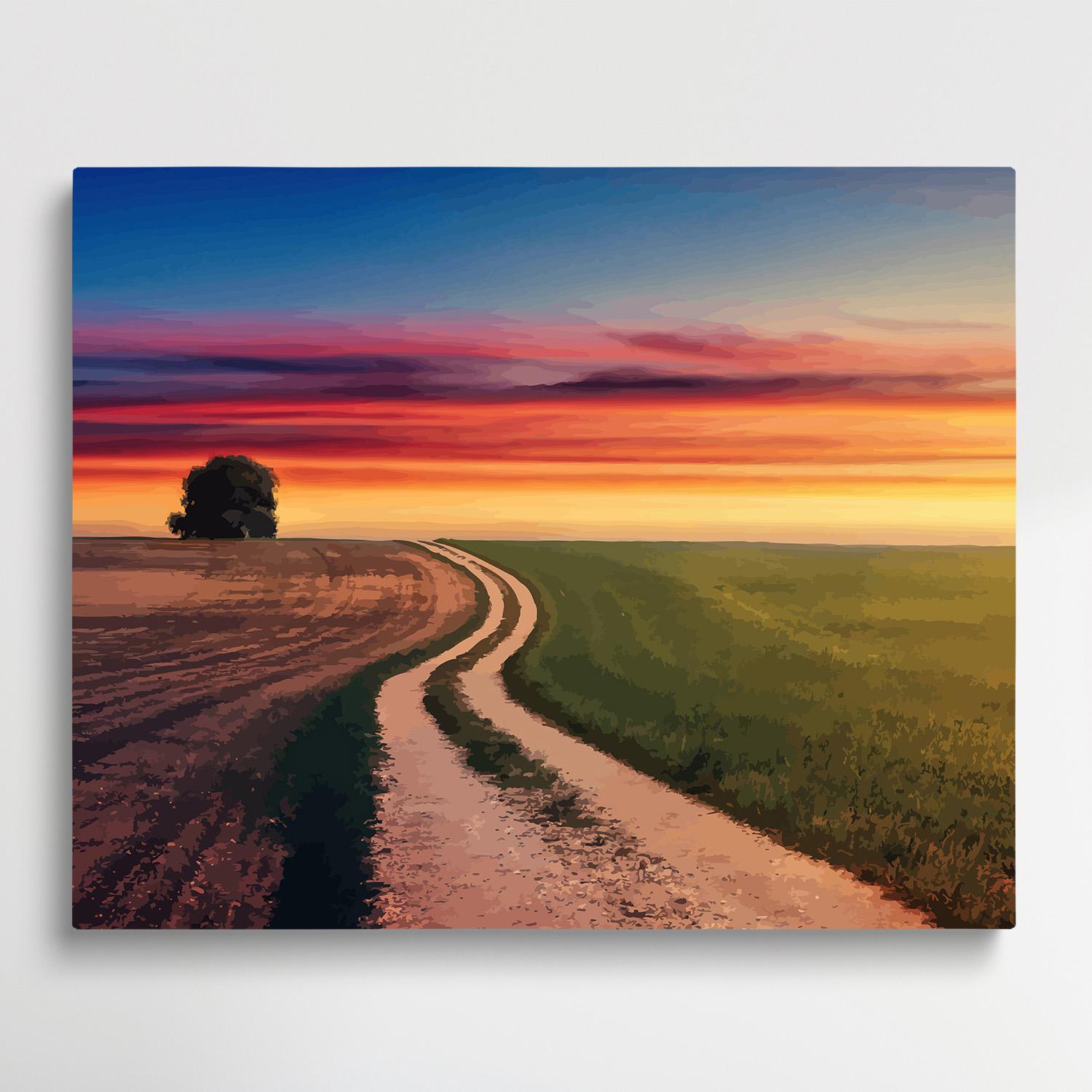 Road V5 | Paint by Numbers | Landscape-Paintsuper