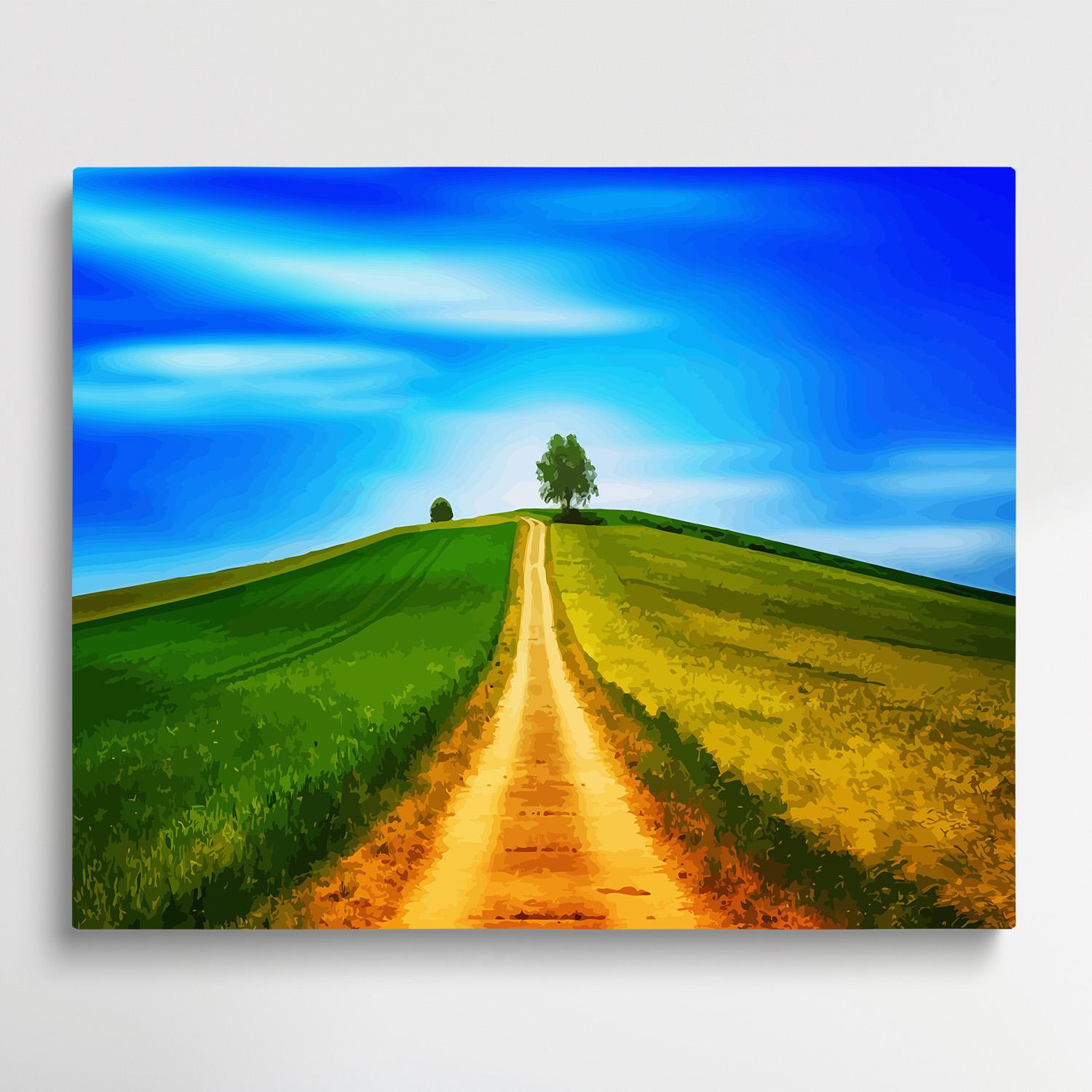 Road V6 | Paint by Numbers | Landscape-Paintsuper