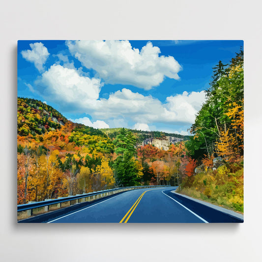 Road V7 | Paint by Numbers | Landscape-Paintsuper