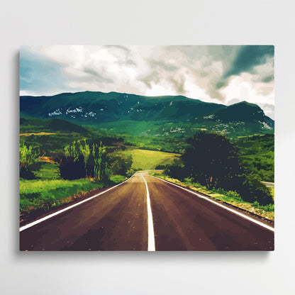 Road V8 | Paint by Numbers | Landscape-Paintsuper