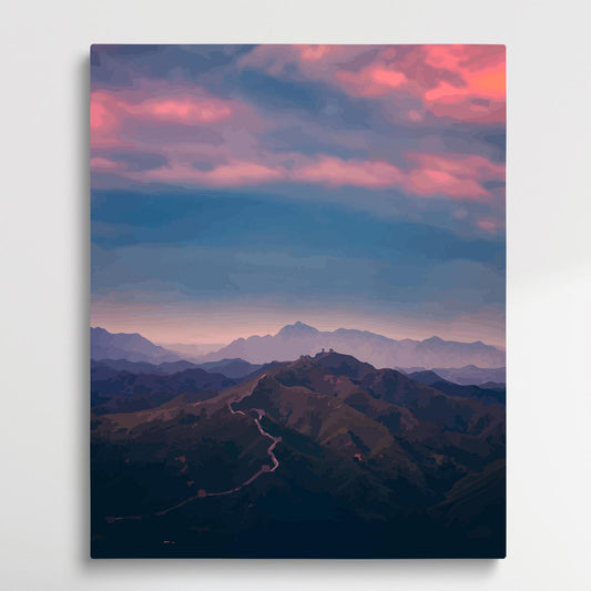 The Great Wall at sunset | Paint by Numbers | Landscape-Paintsuper