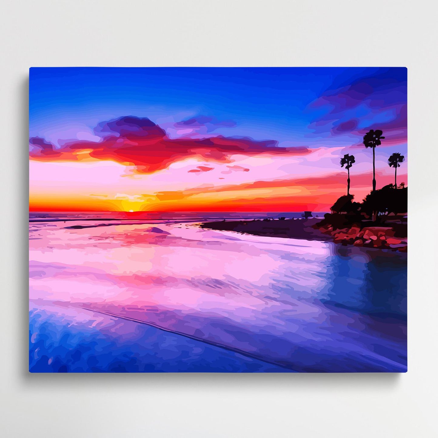 The sea at evening | Paint by Numbers | Landscape-Paintsuper