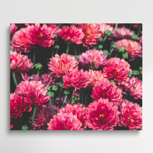 Chrysanthemum V4 | Paint by Numbers | Flowers-Paintsuper