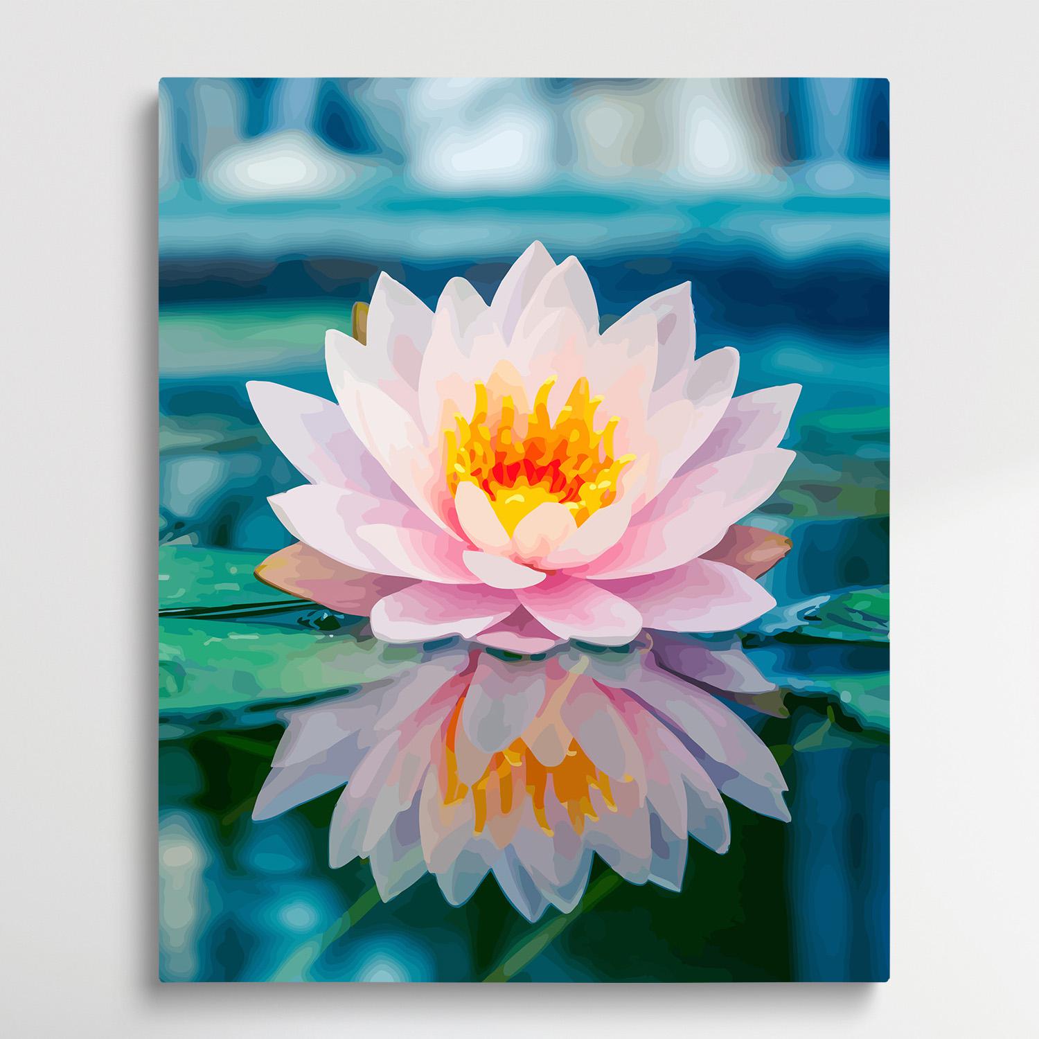 Lotus V7 | Paint by Numbers | Flowers-Paintsuper