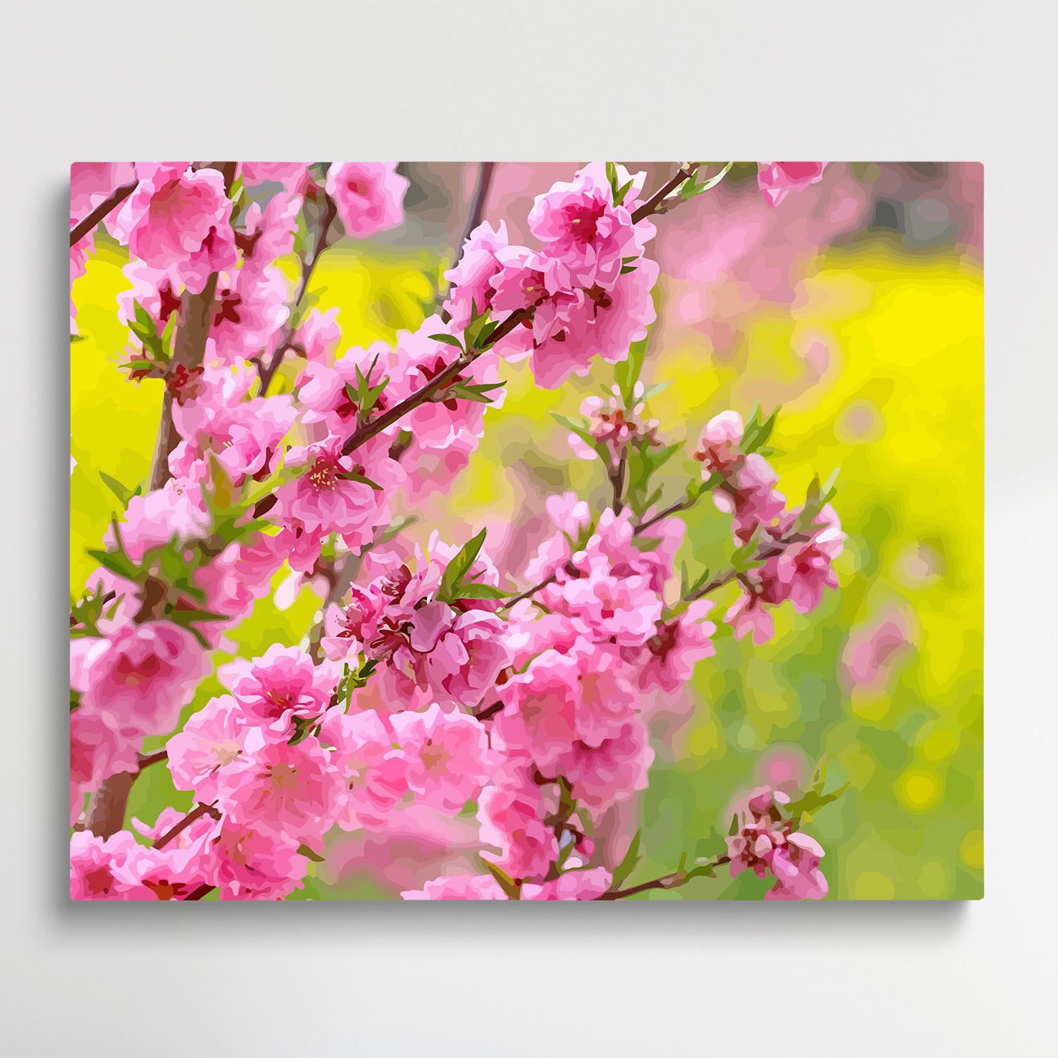 Peach Blossom V3 | Paint by Numbers | Flowers-Paintsuper