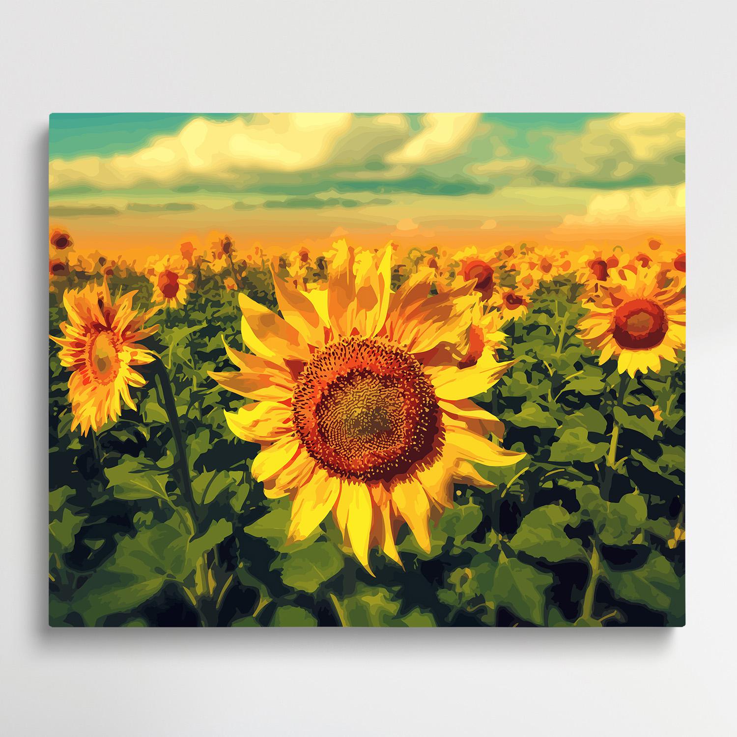 Sunflowers V4 | Paint by Numbers | Flowers-Paintsuper