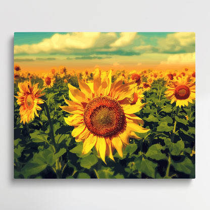 Sunflowers V4 | Paint by Numbers | Flowers-Paintsuper