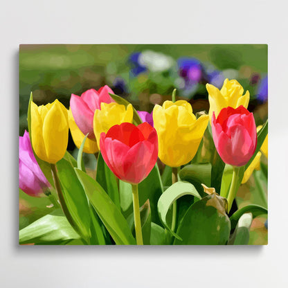 Tulips V4 | Paint by Numbers | Flowers-Paintsuper